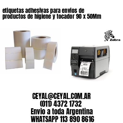 etiquetas adhesivas para envios de productos de higiene y tocador 90 x 50Mm