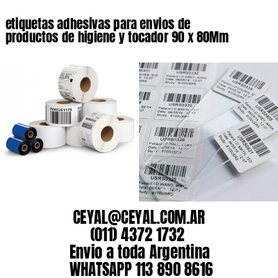 etiquetas adhesivas para envios de productos de higiene y tocador 90 x 80Mm