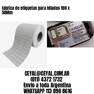 fabrica de etiquetas para hilados 100 x 50Mm