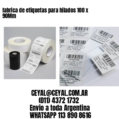 fabrica de etiquetas para hilados 100 x 90Mm