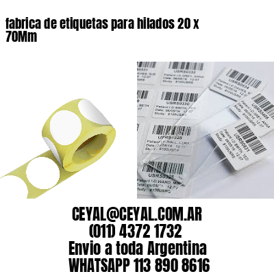fabrica de etiquetas para hilados 20 x 70Mm