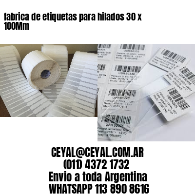 fabrica de etiquetas para hilados 30 x 100Mm
