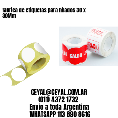 fabrica de etiquetas para hilados 30 x 30Mm