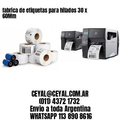 fabrica de etiquetas para hilados 30 x 60Mm
