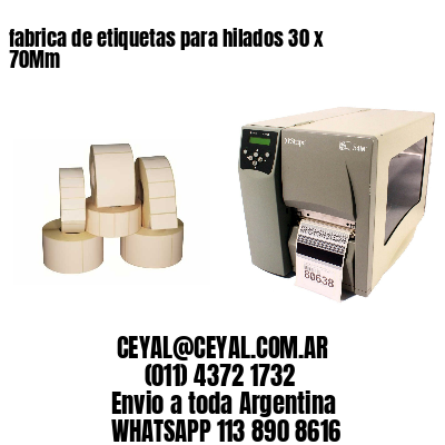 fabrica de etiquetas para hilados 30 x 70Mm