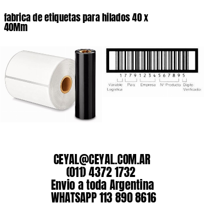 fabrica de etiquetas para hilados 40 x 40Mm