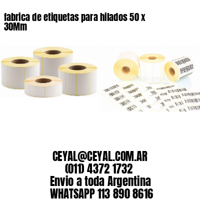 fabrica de etiquetas para hilados 50 x 30Mm