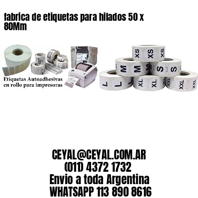 fabrica de etiquetas para hilados 50 x 80Mm