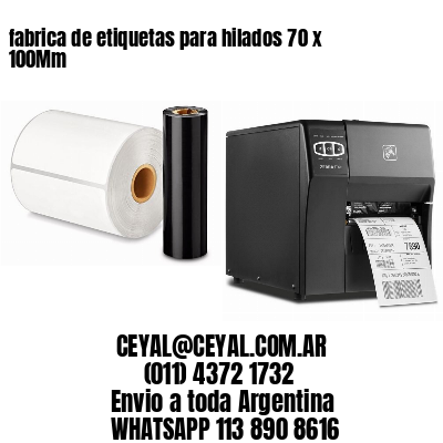 fabrica de etiquetas para hilados 70 x 100Mm