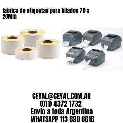 fabrica de etiquetas para hilados 70 x 20Mm