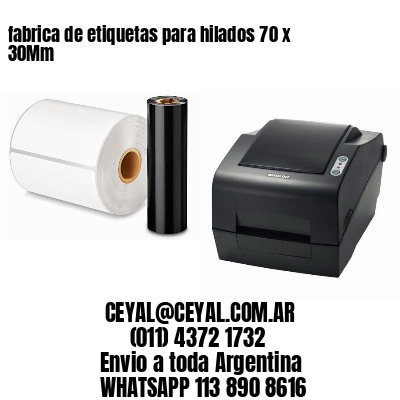 fabrica de etiquetas para hilados 70 x 30Mm