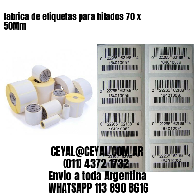 fabrica de etiquetas para hilados 70 x 50Mm