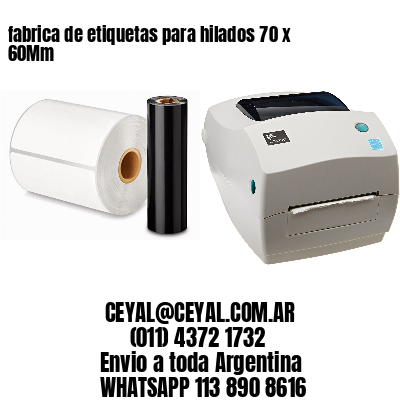 fabrica de etiquetas para hilados 70 x 60Mm