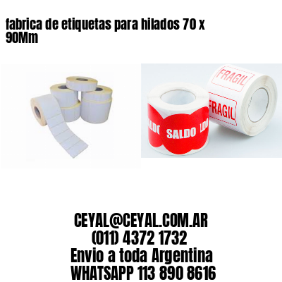 fabrica de etiquetas para hilados 70 x 90Mm