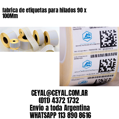 fabrica de etiquetas para hilados 90 x 100Mm
