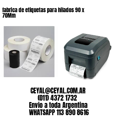fabrica de etiquetas para hilados 90 x 70Mm