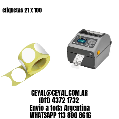 etiquetas 21 x 100