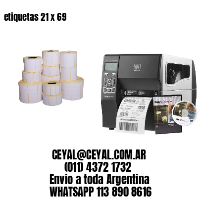 etiquetas 21 x 69