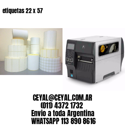 etiquetas 22 x 57