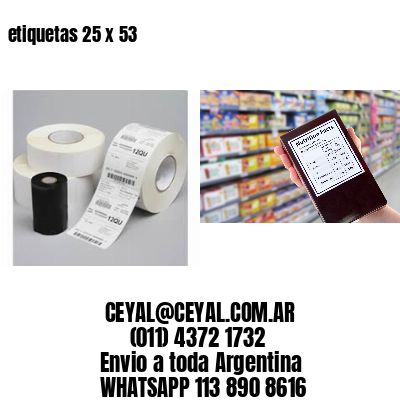 etiquetas 25 x 53