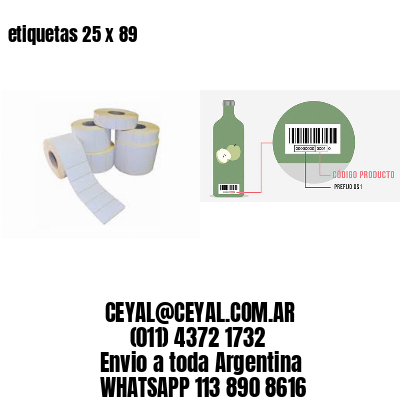 etiquetas 25 x 89