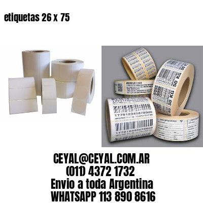 etiquetas 26 x 75