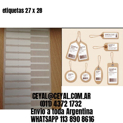 etiquetas 27 x 28
