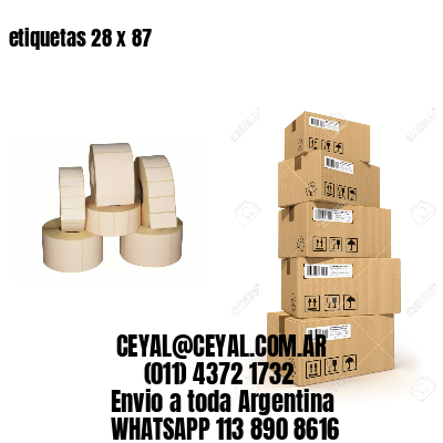 etiquetas 28 x 87
