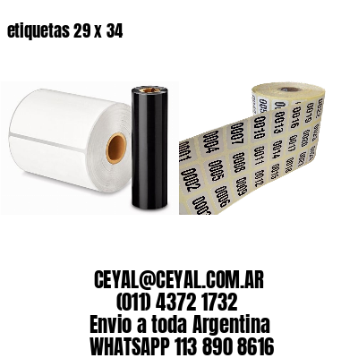 etiquetas 29 x 34