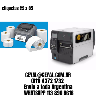 etiquetas 29 x 85