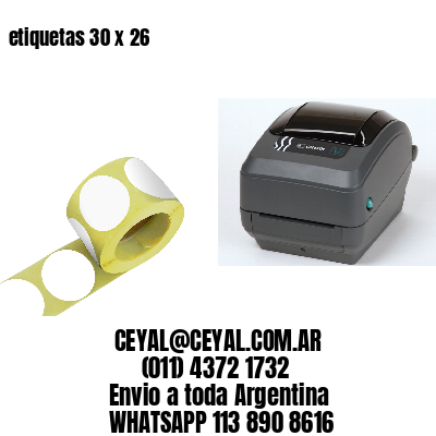 etiquetas 30 x 26
