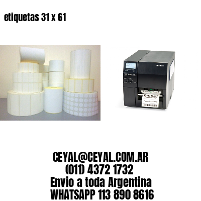 etiquetas 31 x 61