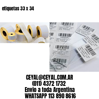 etiquetas 33 x 34