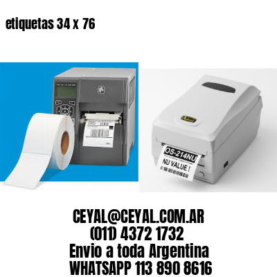 etiquetas 34 x 76