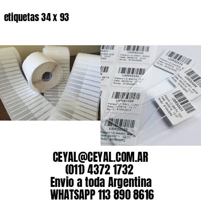 etiquetas 34 x 93