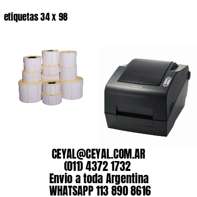 etiquetas 34 x 98