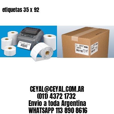 etiquetas 35 x 92