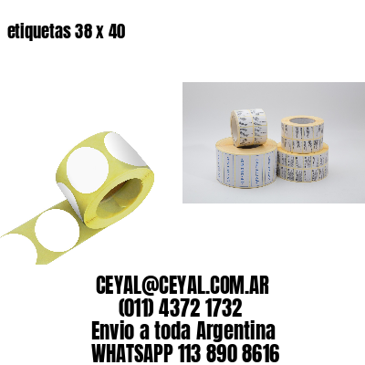 etiquetas 38 x 40