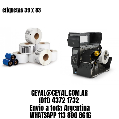 etiquetas 39 x 83