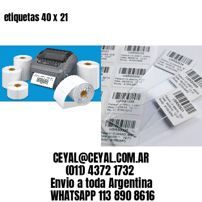 etiquetas 40 x 21
