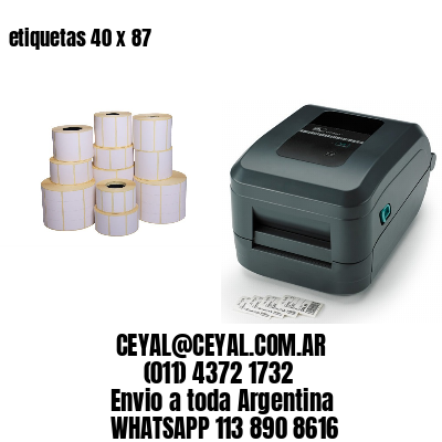 etiquetas 40 x 87
