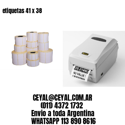 etiquetas 41 x 38