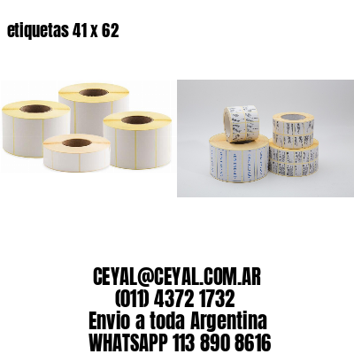 etiquetas 41 x 62