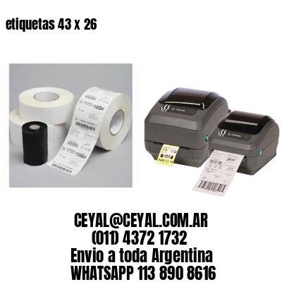 etiquetas 43 x 26