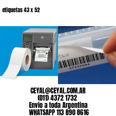 etiquetas 43 x 52