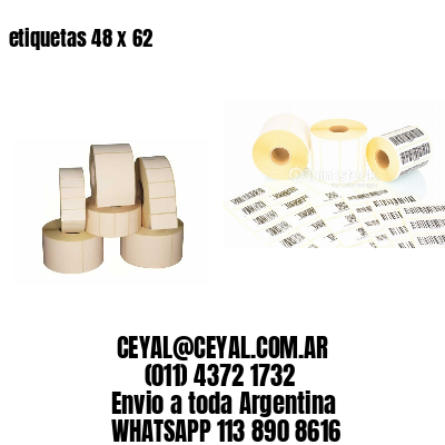 etiquetas 48 x 62