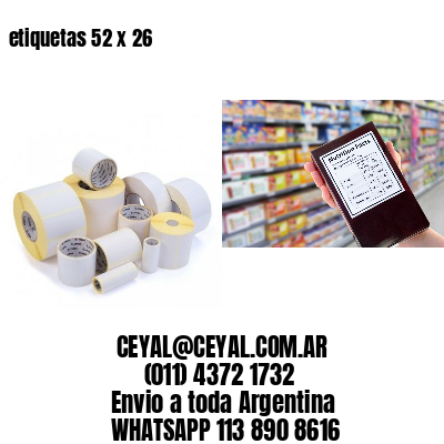 etiquetas 52 x 26