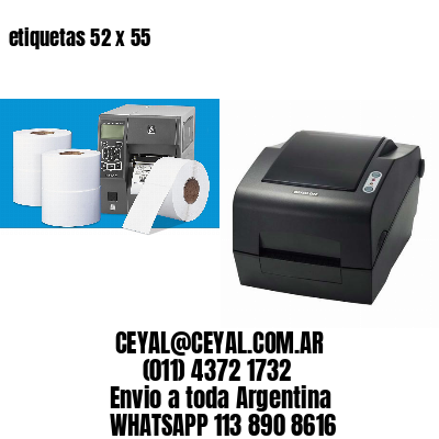 etiquetas 52 x 55