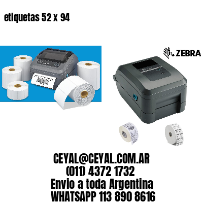 etiquetas 52 x 94