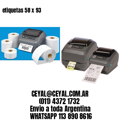 etiquetas 58 x 93